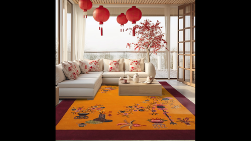 LoomBloom Multi Sizes Hand Tufted Floral Chinese Art Deco New Zealand Wool Rug - Video 1 of 1
