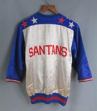 Vintage 1940s Santans Athletic Uniform Shirt Jersey Rayon Gab Satin Stars Sports