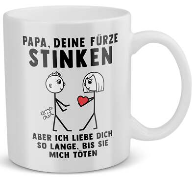 Papa Geschenk zum Vatertag von Tochter Vater Tasse Geburtstag Kaffeetasse Mann