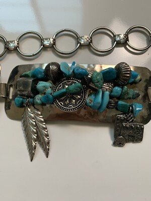 Vintage Native American Style Turquoise Belt 35 Inch | eBay