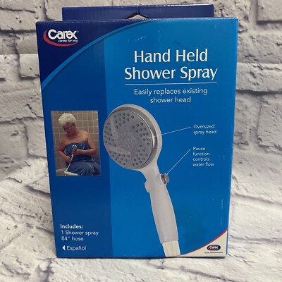 Carex, Handheld, Shower Spray, W/Hose, Fits 1/2  Shower Arms, B21500, CX2349