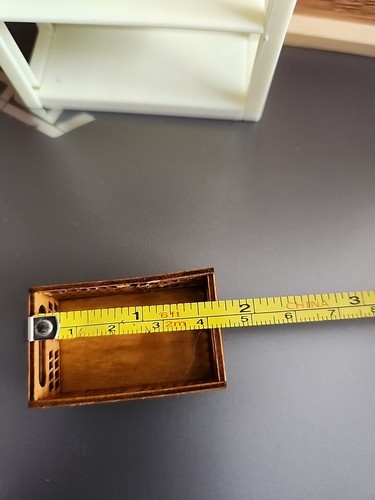 Dollhouse Miniature Accessories 1:12 Scale Stained Wood Storage Basket Bin New! - Picture 7 of 9