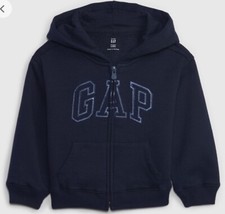 NWT Baby Gap Boys Logo Hoodie Zip Jacket Navy Blue Sweatshirt u pick size