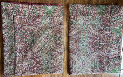 Custom Made 100%Wool Jacquard, 100%Silk Reversible 2 King Pillow Shams.