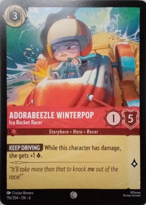 116/204 ADORABEEZLE WINTERPOP ICE ROCKET RACER COMMON DISNEY LORCANA KARTE