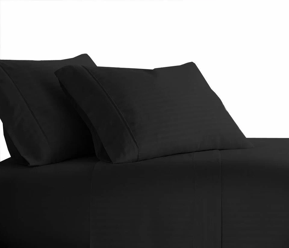 Juego de sábanas de cama de agua adjuntas 100 % algodón a rayas para colchones de cama de agua Foto 4 de 4