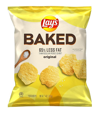 Baked Lays Original Potato Crisps 0.875 Ounce Pack of 60