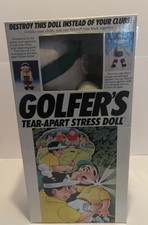 Vintage 1989 Golfer's Tear-Apart Stress Doll in Original Box