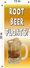 PAIR OF 12" X 30" VINYL BANNERS ROOT BEER FLOAT