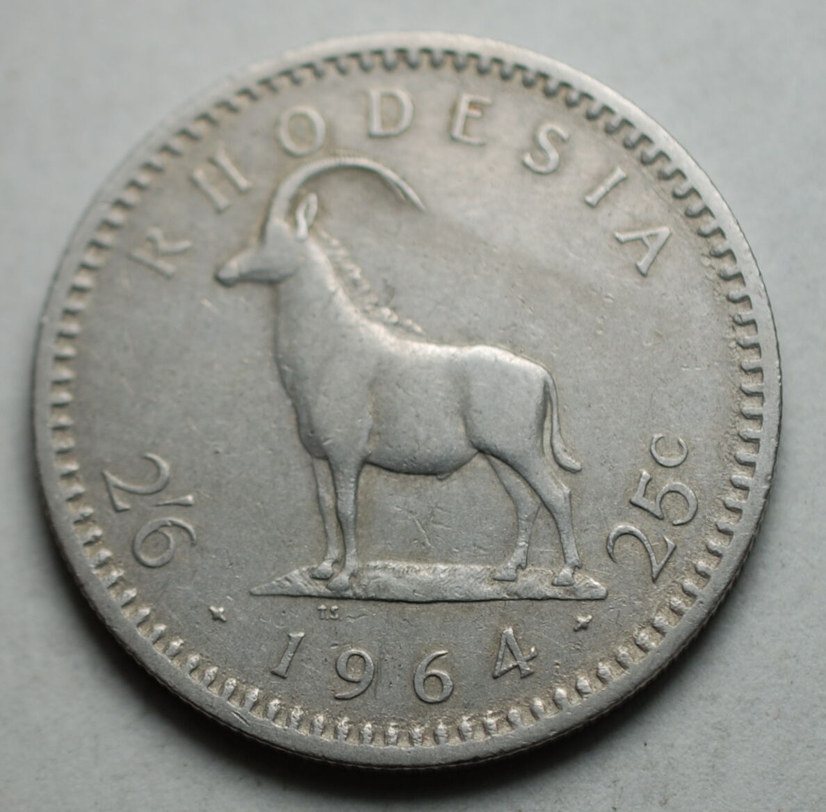 1964 Rhodesia 25 cent