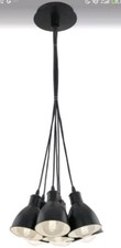 NEU , Eglo 49467 Pendel Hänge Leuchte PRIDDY 7flg. Metall schwarz 38,5 cm E27