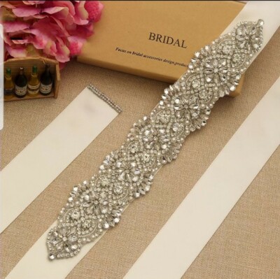 Bridal Crystal Belt Sash Party Rhinestones Ribbon Belt Wedding