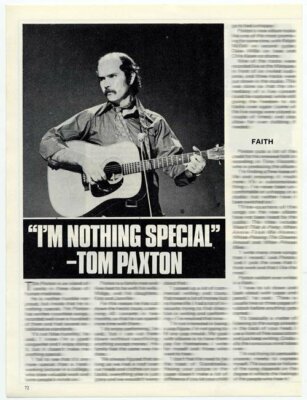Tom Paxton I'm Nothing Special Beat Instrumental Clipping