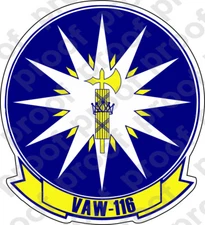 STICKER USN VAW 116 SUN KINGS BLUE
