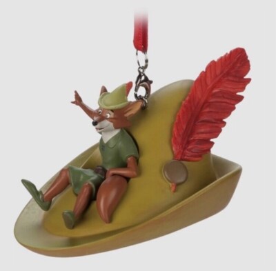 Disney Store Robin Hood Hut Skizzenbuch Ornament Dekoration Brandneu