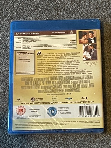 Pretty Woman Blu-ray Sealed (Julia Roberts, Richard Gere) NEW - Picture 2 of 2