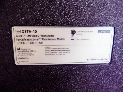 Smiths Medical DSTA-40 Temp Check Kalibrierstufe 1 Flüssigkeitswärmer - Bild 8 von 10