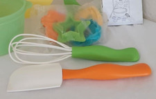 Tupperware Kids Basic Baking Set Whisk Spatula Cookie Cutters Brand New