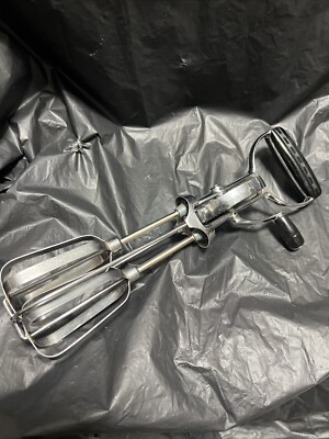 Vintage Ecko Best Hand Held Mixer  Black Handle Stainless Steel USA.    (SS2)