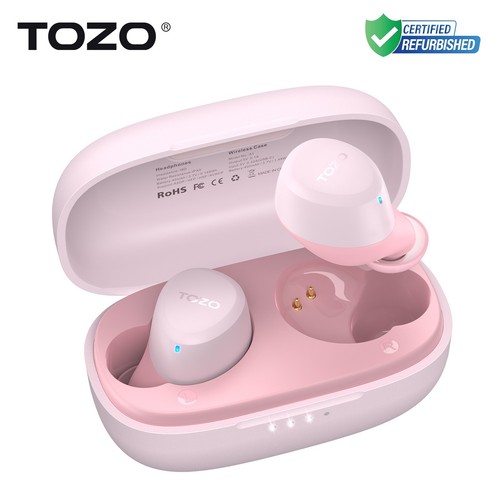 TOZO A1 Wireless Earbuds Bluetooth 5.3 Mini In-Ear Headphones, Pink | Refurb