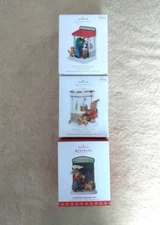 3 New in Box Hallmark Keepsake Ornaments from the Christmas Windows Series