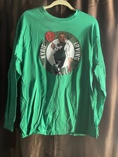 Men s M Boston Celtics Kyrie Irving Logo Green NBA Custom Long Sleeve T-Shirt