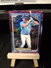 2024 Topps 1st Bowman Chrome Jared Dickey # Bcp-19 42/199 Purple Lunar Parallel