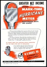 1950 Mark Time Hurricane parking meter photo vintage trade print ad