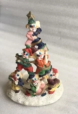 Pyramid of Clowns Tealight Candle Holder Hobo Christmas Tree Jester Circus