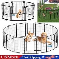 24"/32"/40" Dog Playpen ,Pet Exercise Pen ,Large Dog Kennel Fence Outdoor Indoor