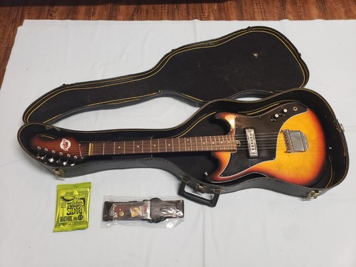 Vintage, Rare, 1960s MIJ, Teisco Model E-112 Electric Guitar w/Original Case