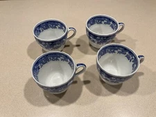 Spode Jane Seymour St. Catherine's Court Blue 4 cups Displayed only never used