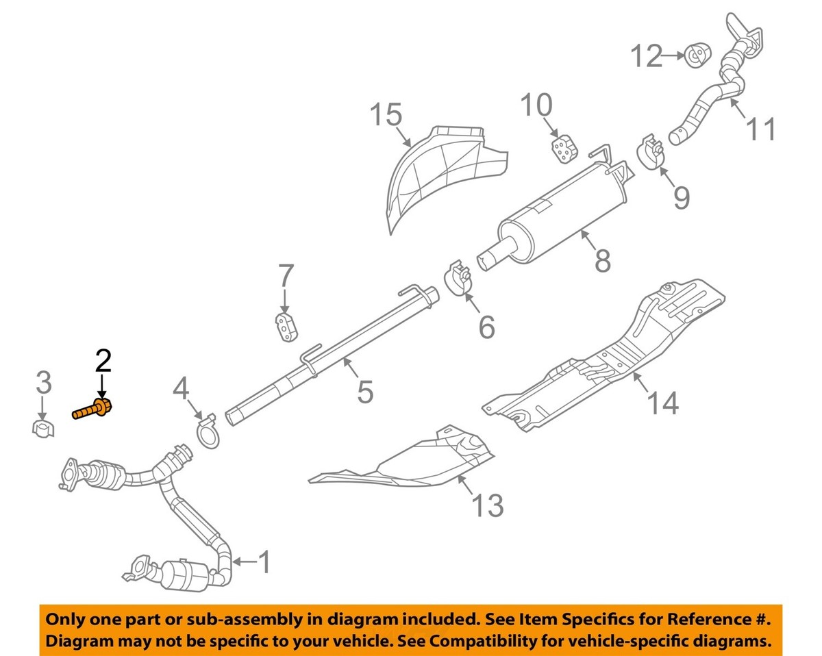CHRYSLER OEM Exhaust-Catalytic Converter & Pipe Bolt 6036734AA | eBay 