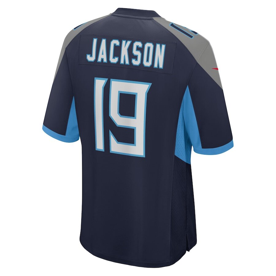 Tennessee Titans Jha'Quan Jackson 19 Nike Men's Navy Official NFL Game
