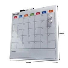 Magnetic Monthly Planner Board Dry Wipe Week Day Plan Office Schedule Memo Board