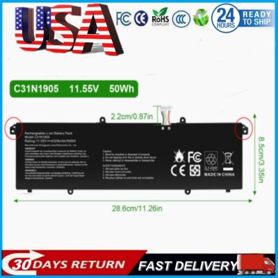 C31N1905 Battery For ASUS VivoBook S13 S333 S14 M433 S433FL S15 S533EQ 50Wh