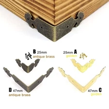 12X Iron Jewelry Chest Wine Gift Box Wood Table Desk Corner Edge Protector Cover