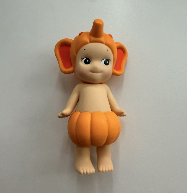 Sonny Angel Mini Figure Doll Pumpkin Costume Orange Plastic Light Complexion