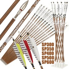 6/12PCS 31" Carbon Arrows SP300-600 Hunting Arrow for Recurve Compound Bows Hunting