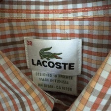 Lacoste Men's Button Front S/S Shirt Size 38 multicolor A