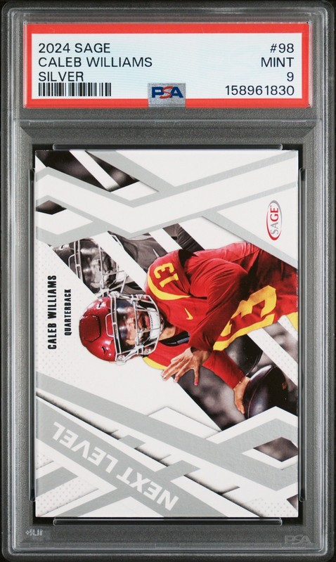 2024 SAGE SILVER #98 CALEB WILLIAMS ROOKIE RC PSA 9