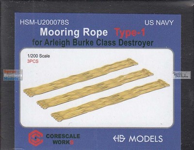 HSMU200078U 1:200 HS Models Mooring Rope Type 1 for Arleigh Burke Class