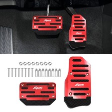 2PCS Car Non-Slip Aluminum Alloy Pedal Pads, Anti Skid Car Brake Pedal, Accel...