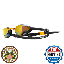 TYR Tracer-X Elite Racing Swim Goggles, Gold/Orange Mirrored