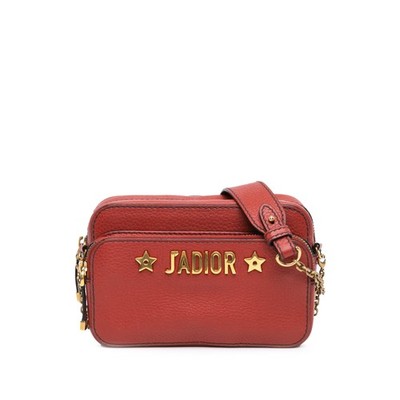 Dior Leather JA Camera Tasche Pre-Loved Rot