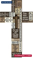 Wooden Cross Wall Decor 14 Inch Christians Wall Art Sign Religious Faith Easter