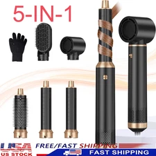 5 in 1 Electric Hair Dryer Blow Curler Set Detachable Styler Hot Air Brush Salon