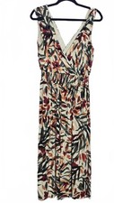 Floral Print Women's 1px Maxi capri with V-Neck