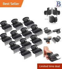 12 Pack Heat-Resistant Hair Curler Clips - Perfect for Smooth Styling