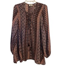 Show Me Your Mumu Lightning Bird Tunic or Mini Dress Hippie Boho Lace Up Tassel